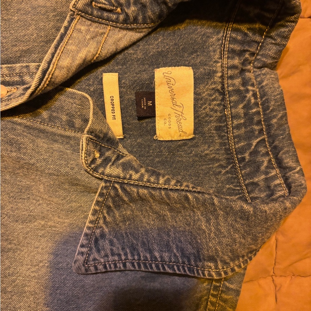 Universal Thread Denim Blue Button-Down Shirt - image 4